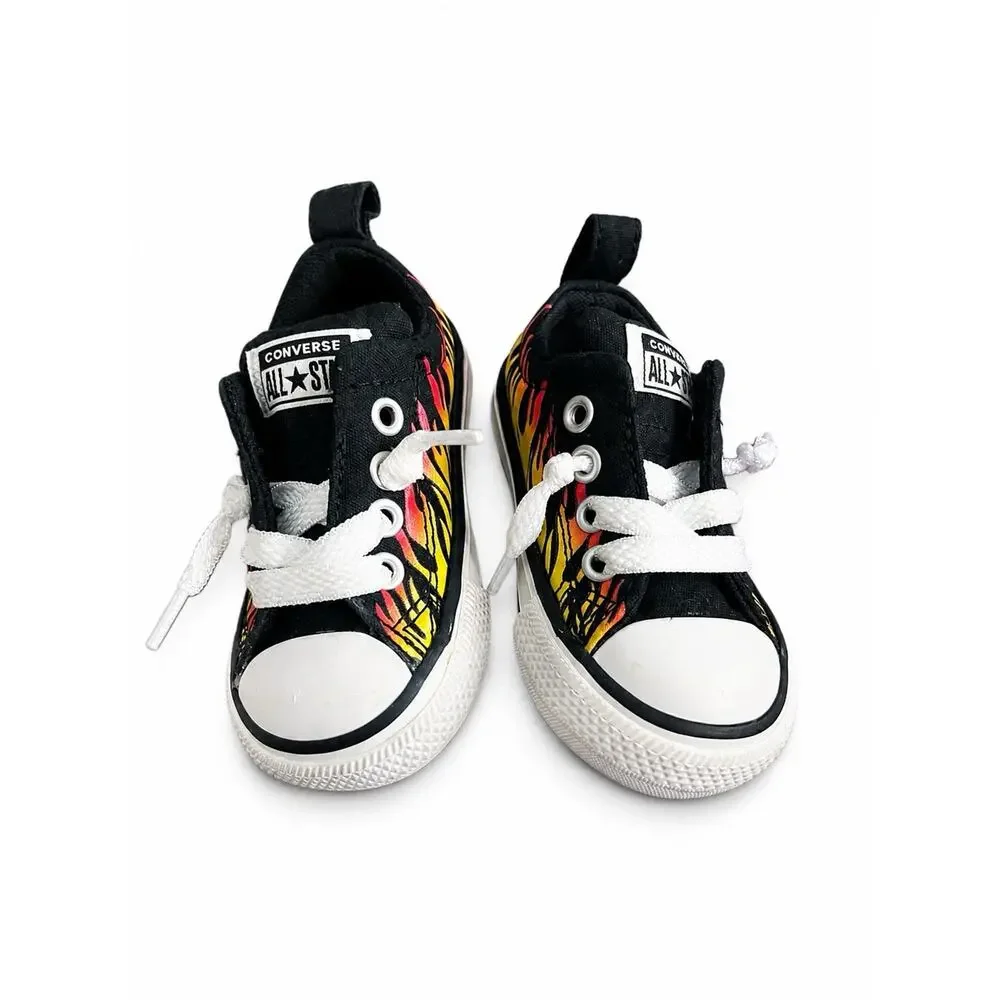 Converse Chuck Taylor Toddler/baby Size 4 With Flames